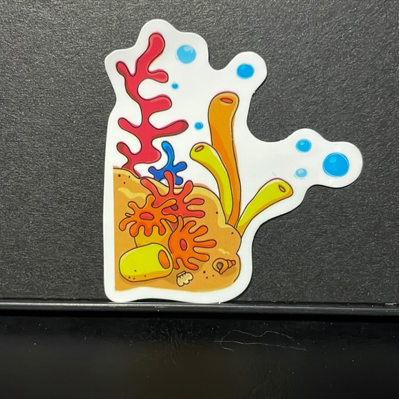 CORAL OCEAN STICKER - Picture 1 of 1